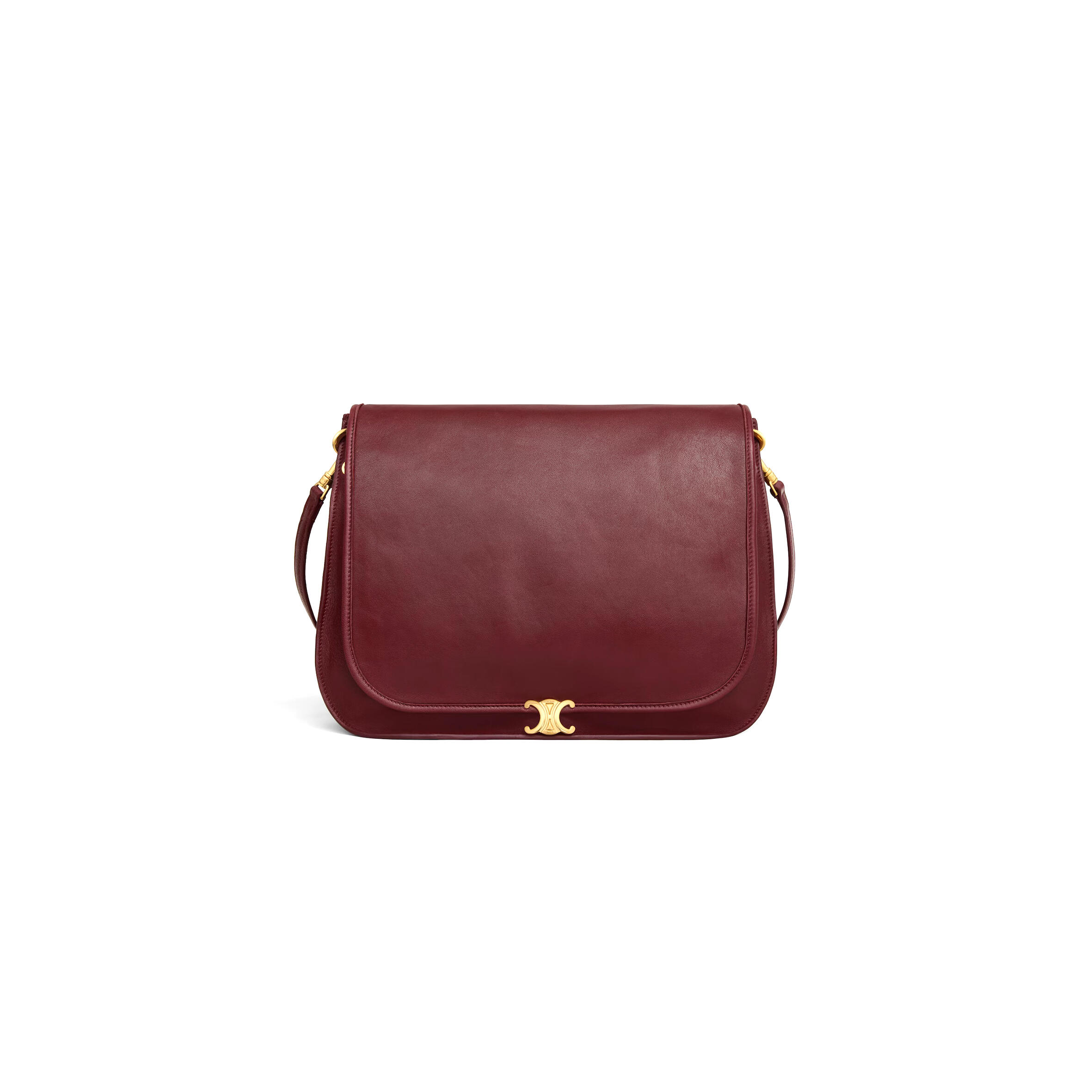 CELINE SOFT TRIOMPHE BESACE IN SUPPLE SHINY LAMBSKIN 123632T88.28PO (34*25*13cm)